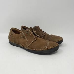Josef Seibel Fergey 20 Lace Up Shoe Womens 8.5 Brown Leather European Comfort‎